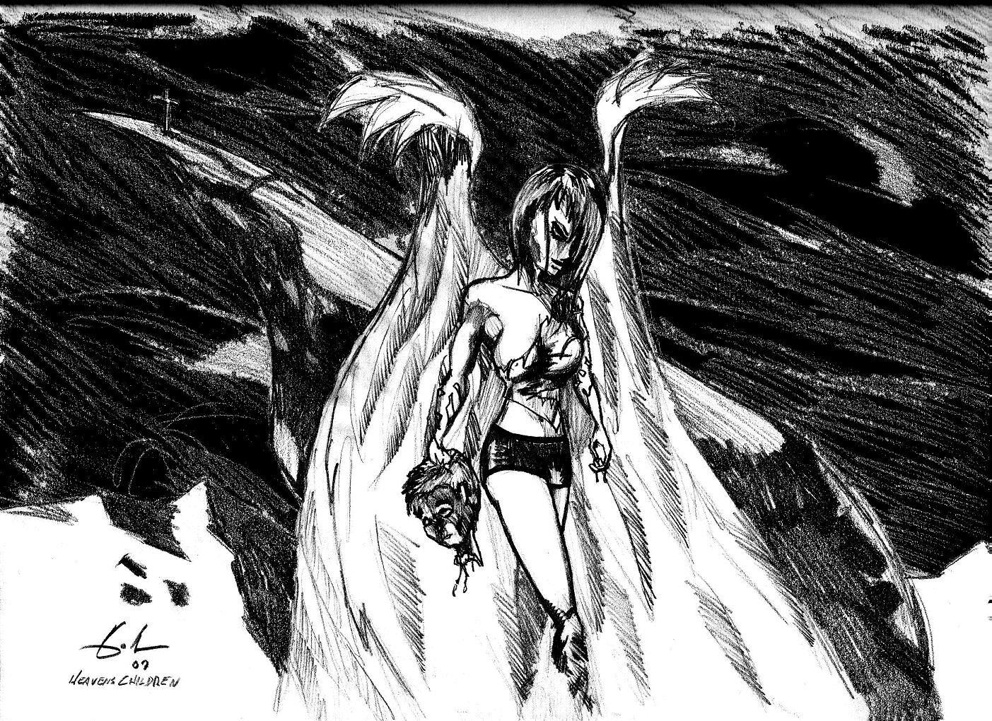 Heavens Children Ink and Pencil